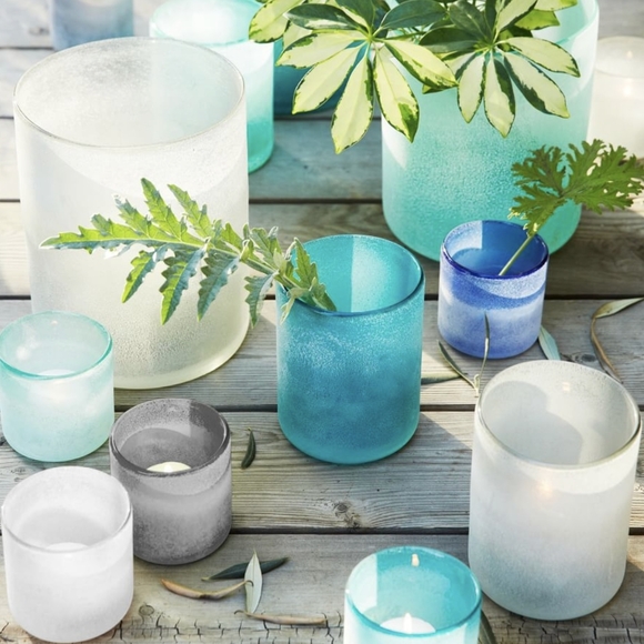 West Elm Other - West Elm Green Waterscape 3 Votive Candleholders